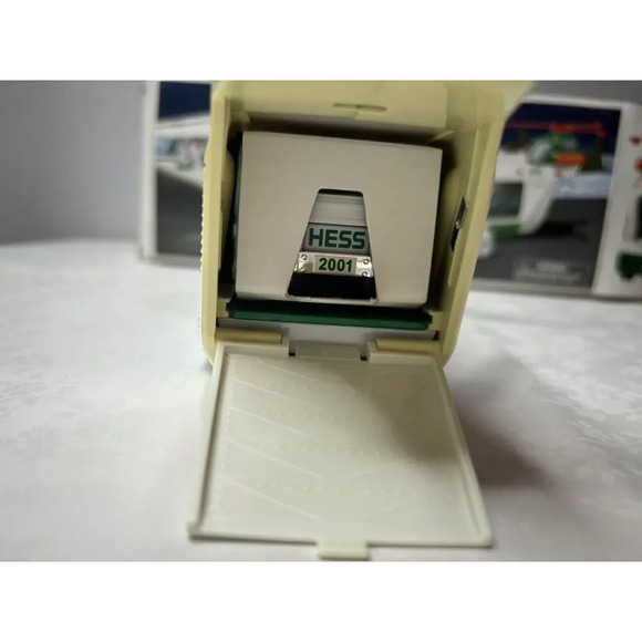 2001 Hess Truck, Helicopter With Motorcycle And Cruiser Brand New In Box - Picture 4 of 6